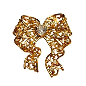 Vintage Smithsonian Institution Bow Brooch